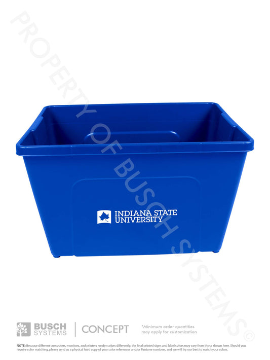 Indiana State University 18 Gallon Recycle Bin Molded in School Colours