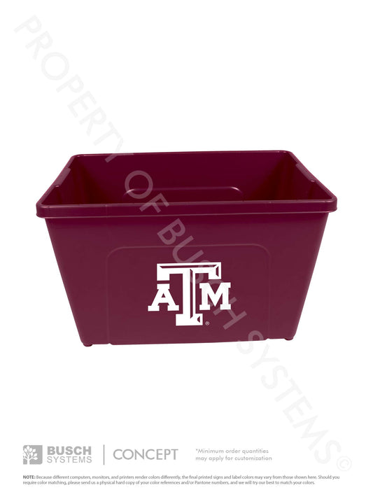 Texas A&M 18 Gallon Recycle Bin Molded in School Colors